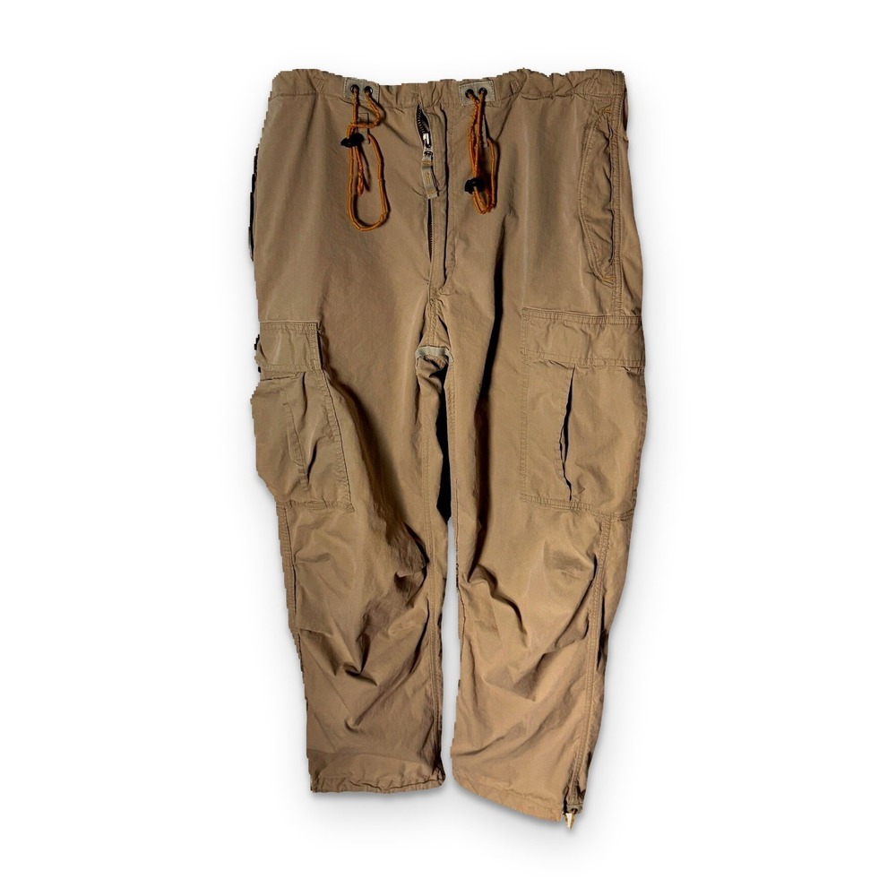 Abercrombie Vintage Y2K Paratrooper Cargo Pants Tan Khaki Youth XL 34x27